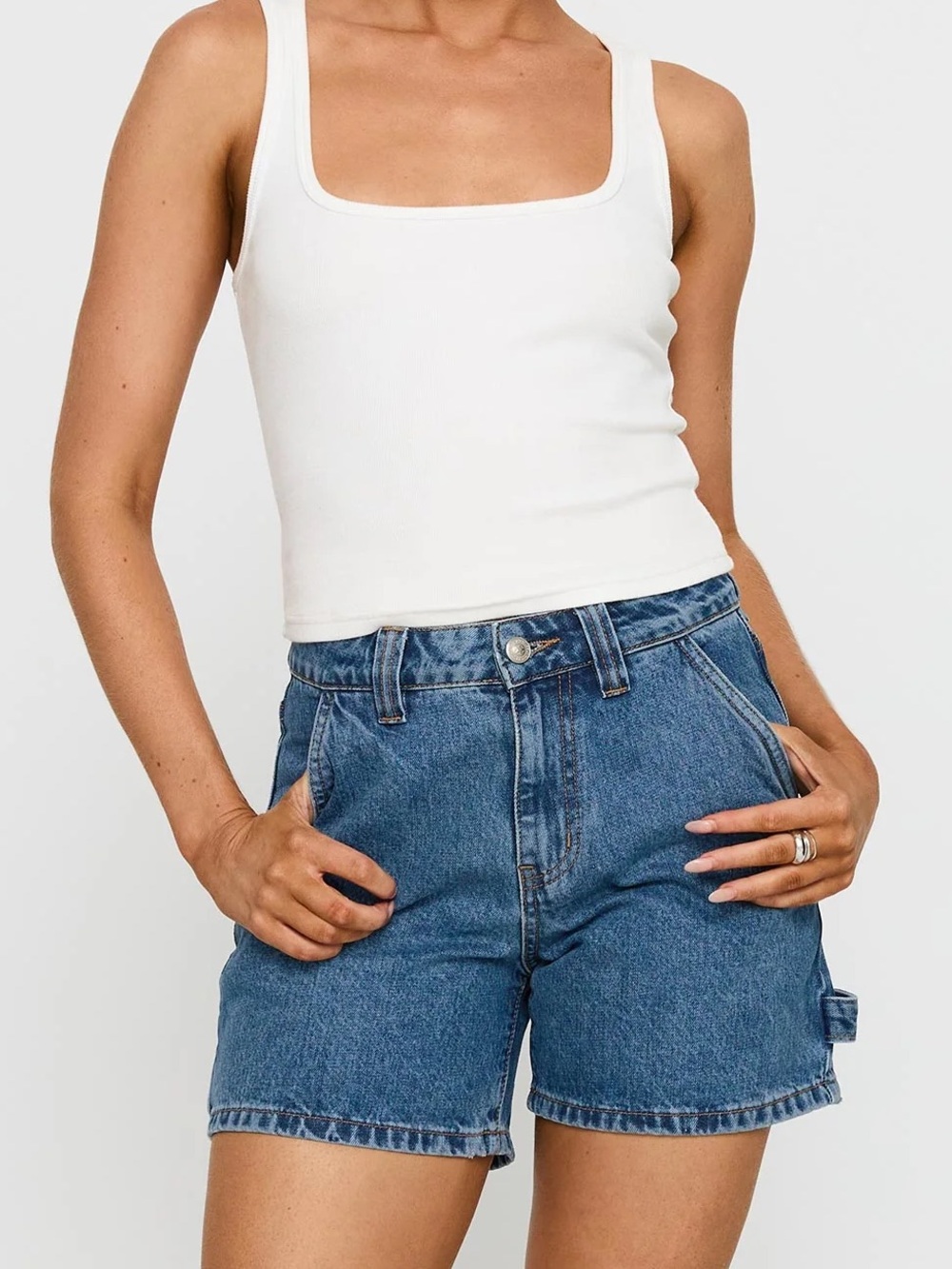 Princess Polly Denim Carpenter Shorts - Picture 5 of 5